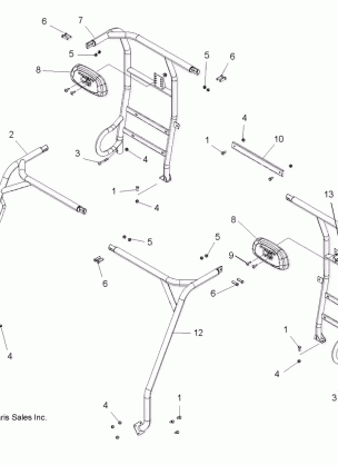 CHASSIS CAB FRAME - R09RB50AF (49RGRFRAME097006X6)