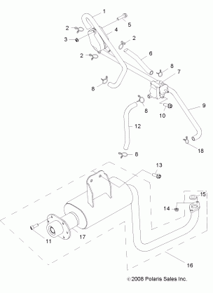 ENGINE EXHAUST - A09VA17AA / AD (49RGREXHAUST09RZR170)