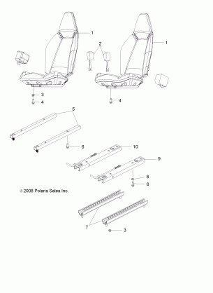 BODY SEAT MOUNTING and BELTS - A09VA17AA / AD (49RGRSEATMTG09RZR170)