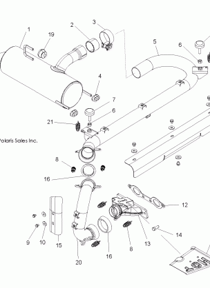 ENGINE EXHAUST SYSTEM - R09VH76 ALL OPTIONS (49RGREXHAUST09RZR)