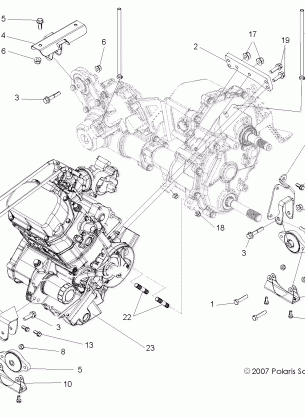 ENGINE TRANSMISSION MOUNTING - R09VH76 ALL OPTIONS (49RGRENGINEMTG09RZR)