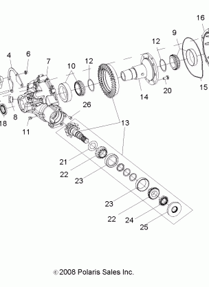 DRIVE TRAIN GEARCASE CARRIER INTL COMP (BUILT 10 / 16 / 08 AND AFTER) - R09VH76 ALL OPTIONS (49RGRGEARCASERR09RZRA)