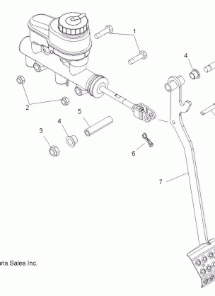 BRAKES PEDAL and MASTER CYLINDER MOUNTING - R08RB50AA (49RGRBRAKEFOOT08500EFI)