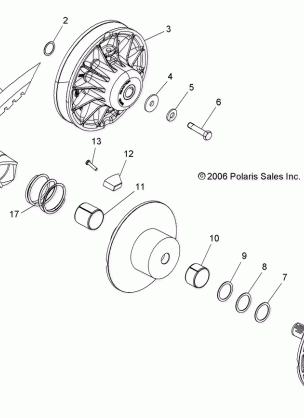 DRIVE TRAIN SECONDARY CLUTCH - R08RB50AA (4999202119920211C12)