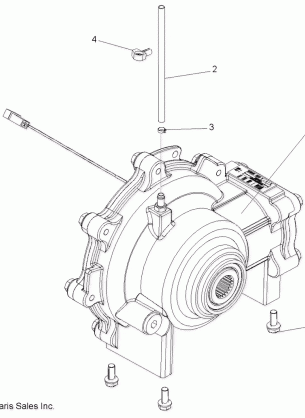 DRIVE TRAIN FRONT GEARCASE (Built 8 / 29 / 07 and After) - R08RH50AF / AR / AT (49RGRTRANS08CREW)