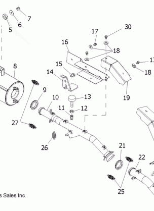 ENGINE EXHAUST - R08WH68AG / AH / AK / AR (49RGREXHAUST087004X4)