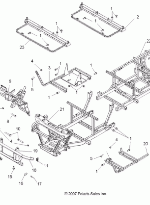 CHASSIS FRAME and FRONT BUMPER - R08WH68AG / AH / AK / AR (49RGRCHASSIS08CREW)