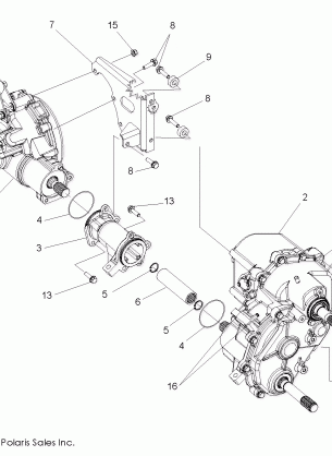 GEARCASE DIFFERENTIAL MOUNTING - R08VH76AD / AG (49RGRTRANSMTG08VISTA)