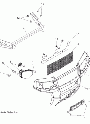 BUMPER FRONT SUPPORT and HEADLIGHTS - R08VH76AD / AG (49RGRBUMPER08VISTA)