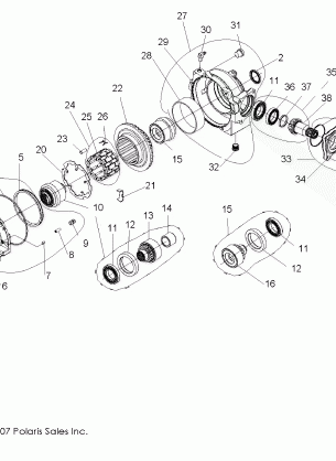 GEARCASE FRONT INTERNAL COMPONENTS - R08VH76AD / AG (49RGRTRANSINTL08RZR)