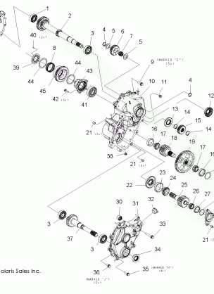 GEARCASE MAIN INTERNAL COMPONENTS 1 - R08VH76AD / AG (49RGRTRANSINTL08VISTA)