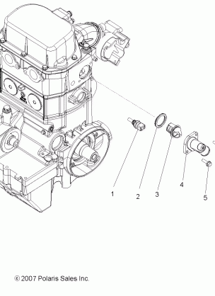 ENGINE MANIFOLD and THERMOSTAT - R08VH76AD / AG (49ATVMANIFOLD08VISTA)