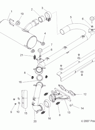 EXHAUST SYSTEM - R08VH76AD / AG (49RGREXHAUST08VISTA)