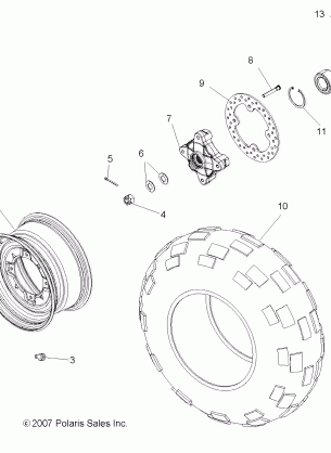 WHEEL FRONT - R08VH76AD / AG (49RGRWHEELFRT08VISTA)