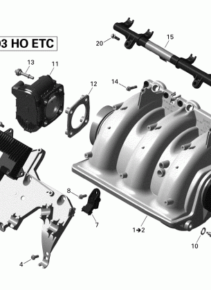 02- Air Intake Manifold And Throttle Body 3_Sea-Doo Boats