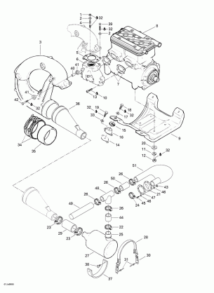 01- Engine Support And Muffler