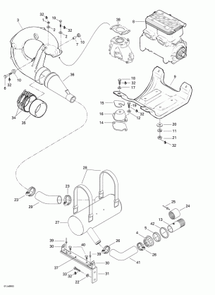 01- Engine Support And Muffler