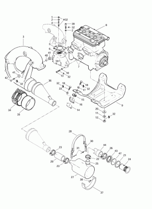 01- Engine Support And Muffler