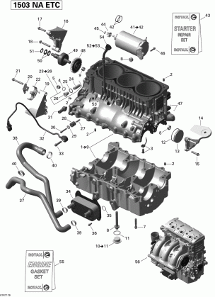 01- Engine Block Sea-Doo Boats