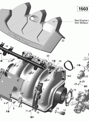 02- Air Intake Manifold And Throttle Body V3 Sport Boats