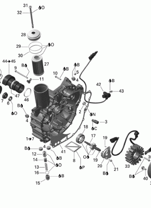 03- PTO Cover And Magneto V2 Sport Boats