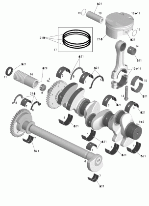 01- Crankshaft Pistons And Balance Shaft