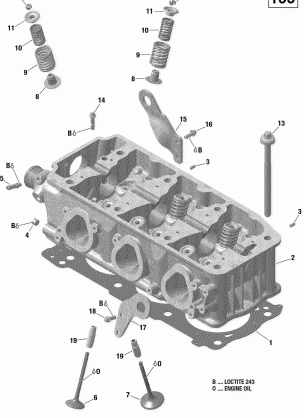 01- Cylinder Head - 155 Model Without Suspension