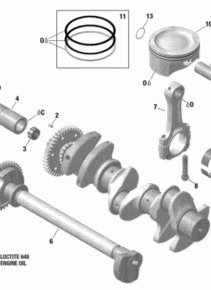 01- Crankshaft Pistons And Balance Shaft - 155 Model Without Suspension