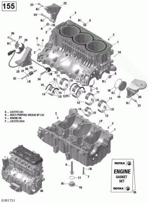 01- Engine Block - 155 Model Witout Suspension