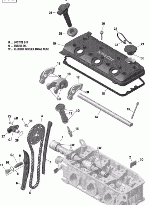 01- Valve Train - 155 Model Without Suspension