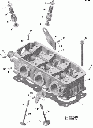 01- Cylinder Head - 130-155 Model Without Suspension