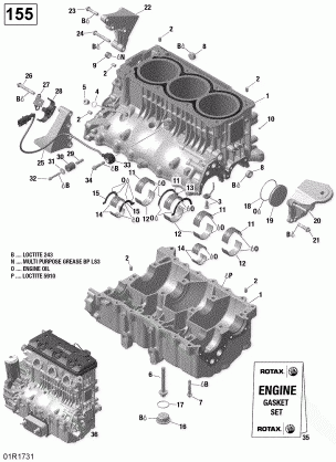 01- Engine Block - 130-155 Model Without Suspension