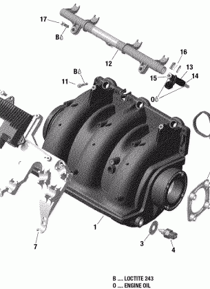 02- Air Intake Manifold And Throttle Body - 130-155 Model Without Suspension