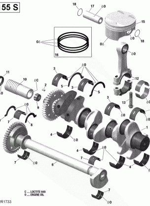 01- Crankshaft Pistons And Balance Shaft - 155 Model With Suspension