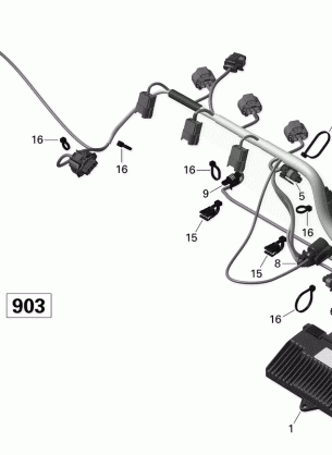 10- Engine Harness and Electronic Module - 900 HO ACE