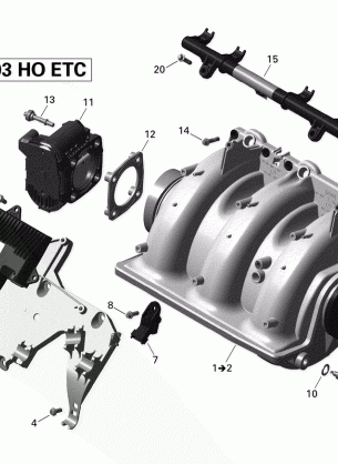 02- Air Intake Manifold And Throttle Body Sea-Doo