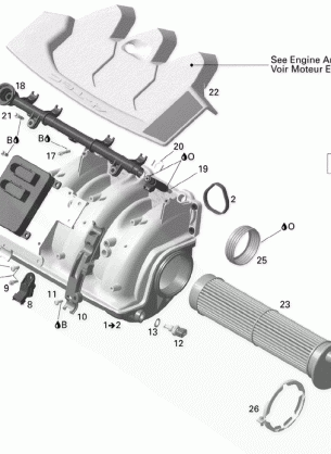 02- Air Intake Manifold And Throttle Body V1 Sea-Doo