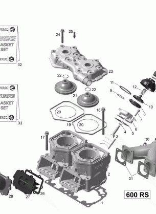 01- Cylinder Exhaust Manifold and Reed Valve