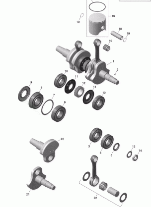 01- Crankshaft and Pistons - 800R E-TEC