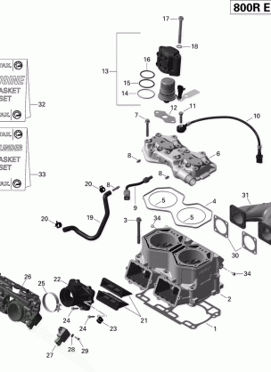 01- Cylinder and Injection System - 800R E-TEC