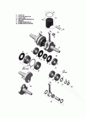 01- Crankshaft and Piston - 600 E-TEC