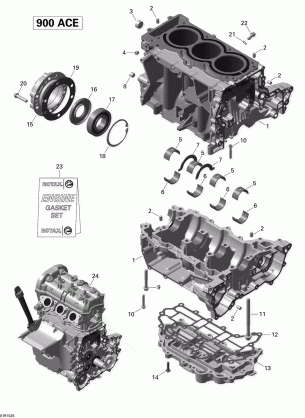 01- Crankcase - 900 ACE