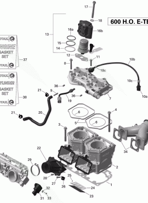 01- Cylinder and Injection System - 600HO E-TEC