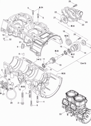 01- Crankcase Water Pump And Oil Pump