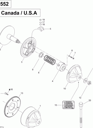 05- Drive Pulley 550F SUV