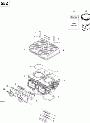 01- Cylinder and Cylinder Head 550F SUV