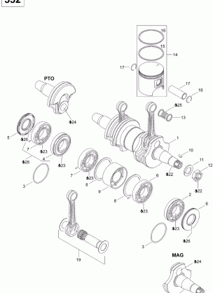 01- Crankshaft And Pistons 550