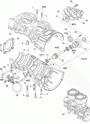 01- Crankcase Water Pump And Oil Pump