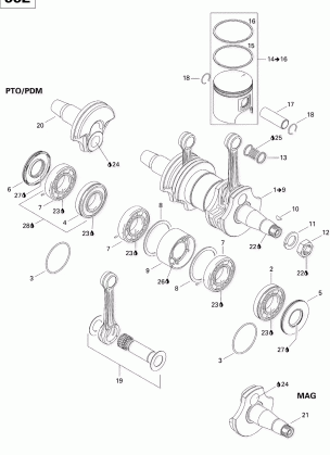 01- Crankshaft And Pistons GSX 552