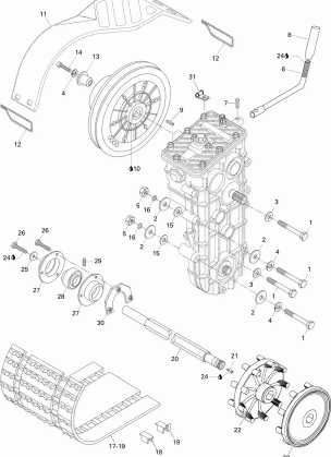 07- Drive Axle Track And Belt Guard 550F SUV